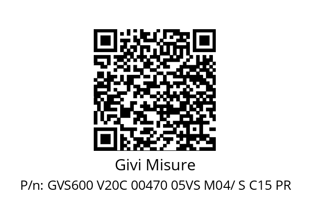   Givi Misure GVS600 V20C 00470 05VS M04/ S C15 PR