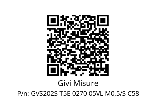   Givi Misure GVS202S T5E 0270 05VL M0,5/S C58