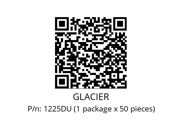   GLACIER 1225DU (1 package x 50 pieces)