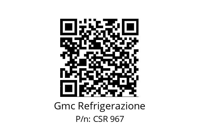   Gmc Refrigerazione CSR 967