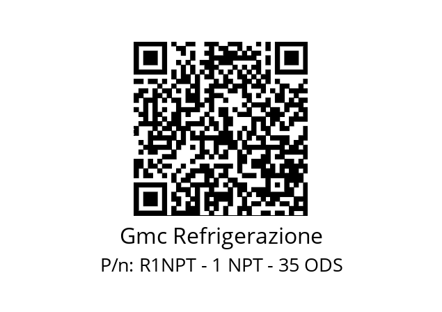   Gmc Refrigerazione R1NPT - 1 NPT - 35 ODS