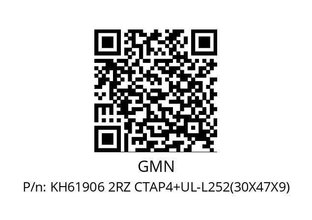   GMN KH61906 2RZ CTAP4+UL-L252(30X47X9)