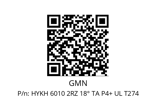   GMN HYKH 6010 2RZ 18° TA P4+ UL T274