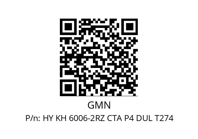   GMN HY KH 6006-2RZ CTA P4 DUL T274