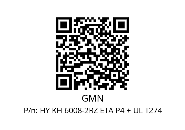   GMN HY KH 6008-2RZ ETA P4 + UL T274