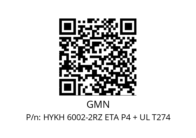   GMN HYKH 6002-2RZ ETA P4 + UL T274