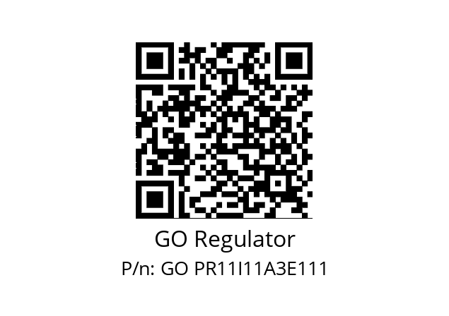   GO Regulator GO PR11I11A3E111