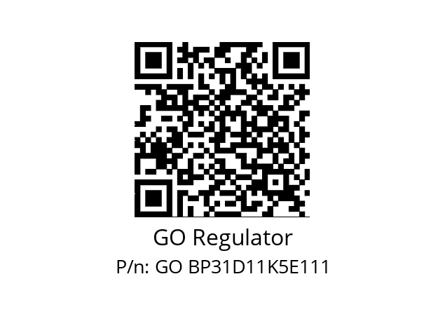   GO Regulator GO BP31D11K5E111