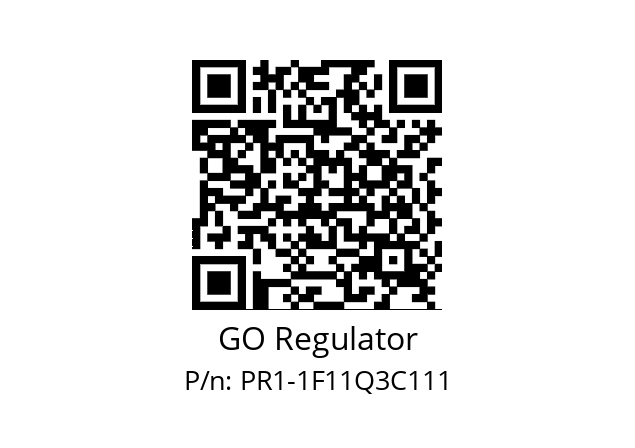   GO Regulator PR1-1F11Q3C111