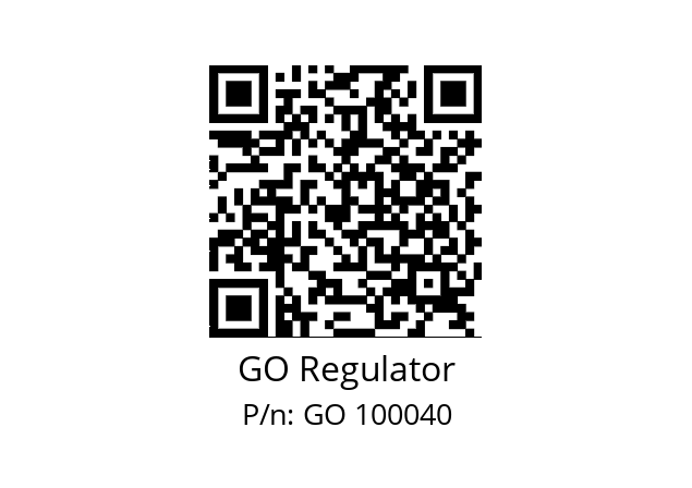   GO Regulator GO 100040