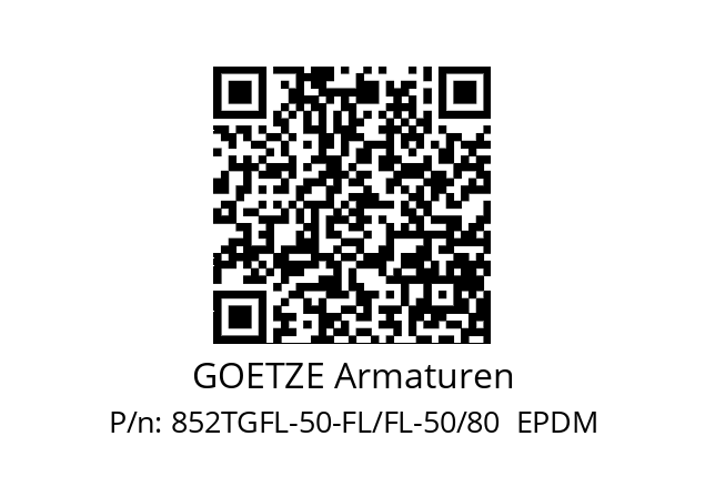   GOETZE Armaturen 852TGFL-50-FL/FL-50/80  EPDM