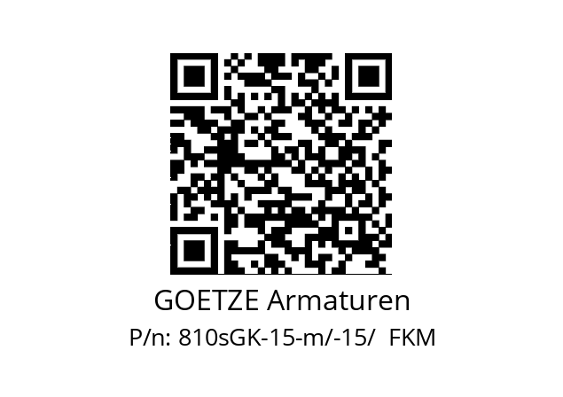   GOETZE Armaturen 810sGK-15-m/-15/  FKM