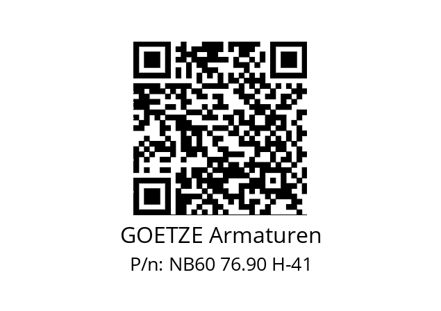   GOETZE Armaturen NB60 76.90 H-41