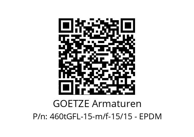   GOETZE Armaturen 460tGFL-15-m/f-15/15 - EPDM