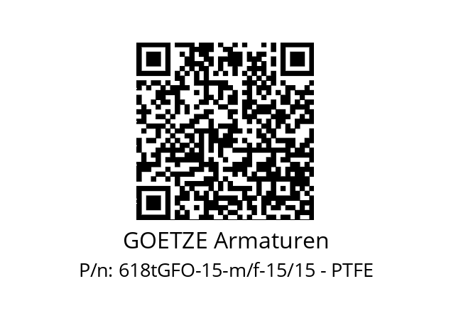   GOETZE Armaturen 618tGFO-15-m/f-15/15 - PTFE