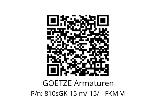   GOETZE Armaturen 810sGK-15-m/-15/ - FKM-VI