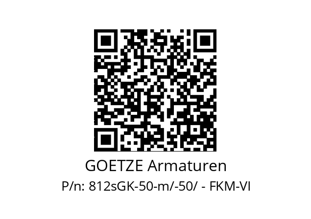   GOETZE Armaturen 812sGK-50-m/-50/ - FKM-VI