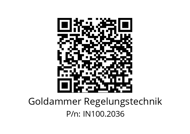   Goldammer Regelungstechnik IN100.2036