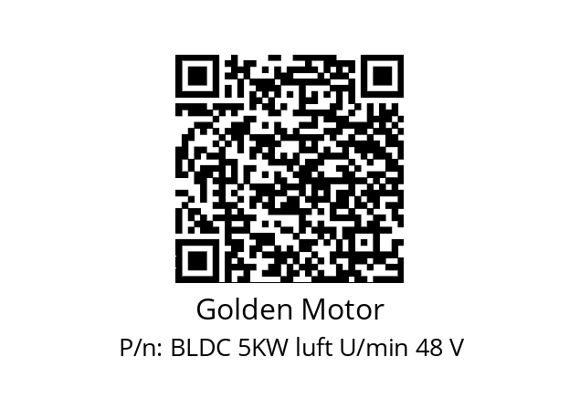   Golden Motor BLDC 5KW luft U/min 48 V