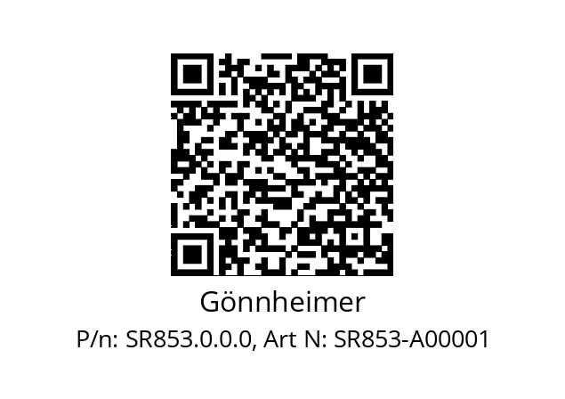   Gönnheimer SR853.0.0.0, Art N: SR853-A00001