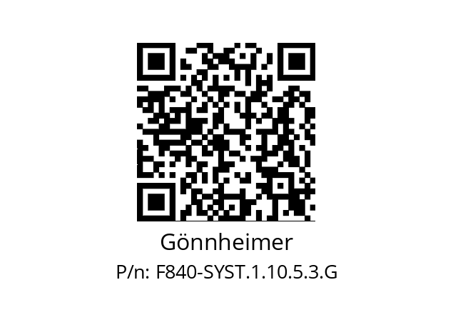   Gönnheimer F840-SYST.1.10.5.3.G