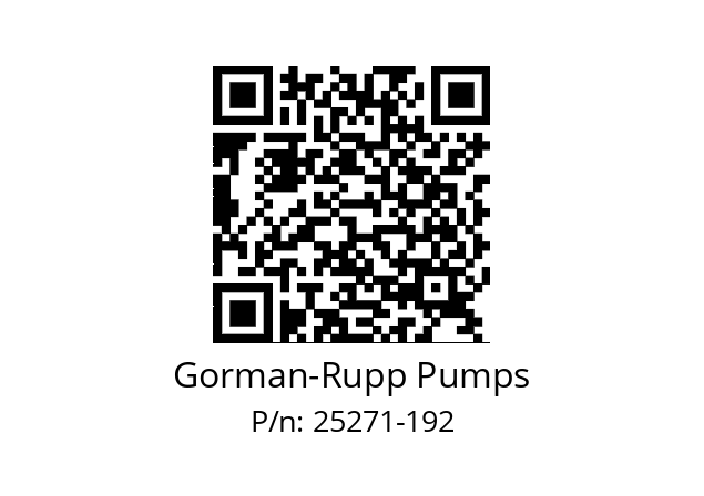   Gorman-Rupp Pumps 25271-192