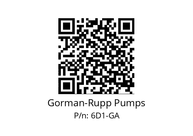   Gorman-Rupp Pumps 6D1-GA