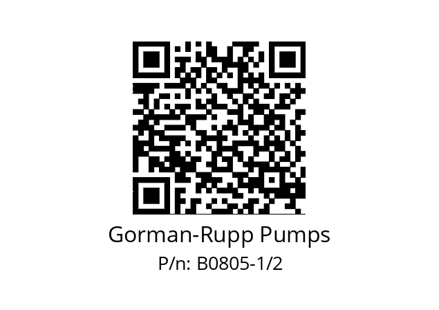   Gorman-Rupp Pumps B0805-1/2