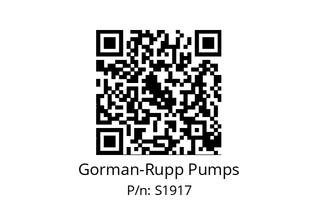   Gorman-Rupp Pumps S1917