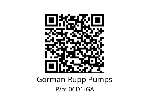   Gorman-Rupp Pumps 06D1-GA