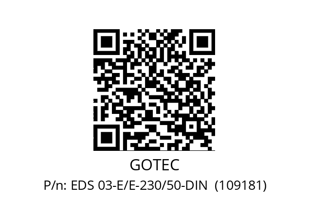   GOTEC EDS 03-E/E-230/50-DIN  (109181)