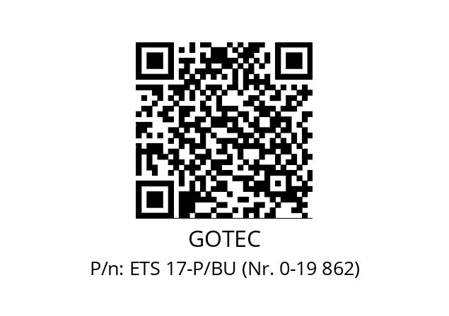   GOTEC ETS 17-P/BU (Nr. 0-19 862)