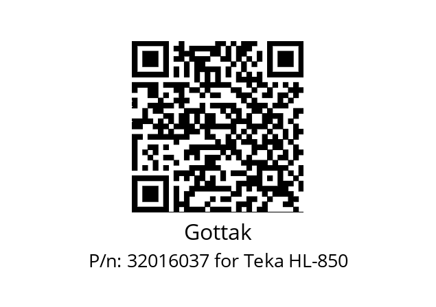   Gottak 32016037 for Teka HL-850