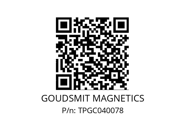   GOUDSMIT MAGNETICS TPGC040078