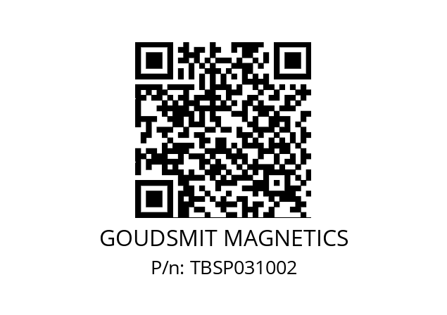   GOUDSMIT MAGNETICS TBSP031002