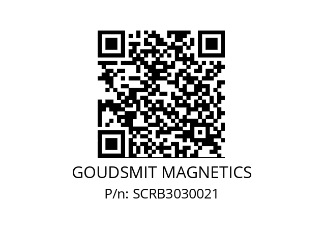   GOUDSMIT MAGNETICS SCRB3030021