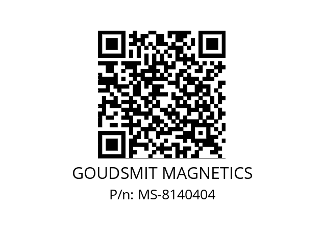   GOUDSMIT MAGNETICS MS-8140404