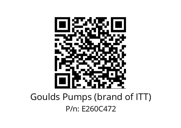   Goulds Pumps (brand of ITT) E260C472