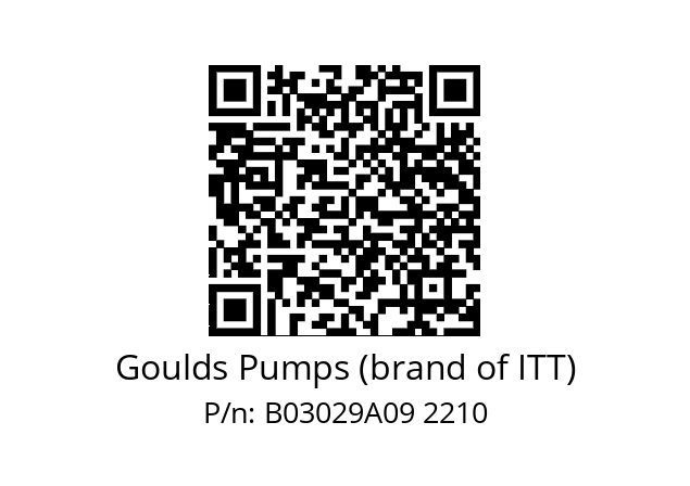   Goulds Pumps (brand of ITT) B03029A09 2210