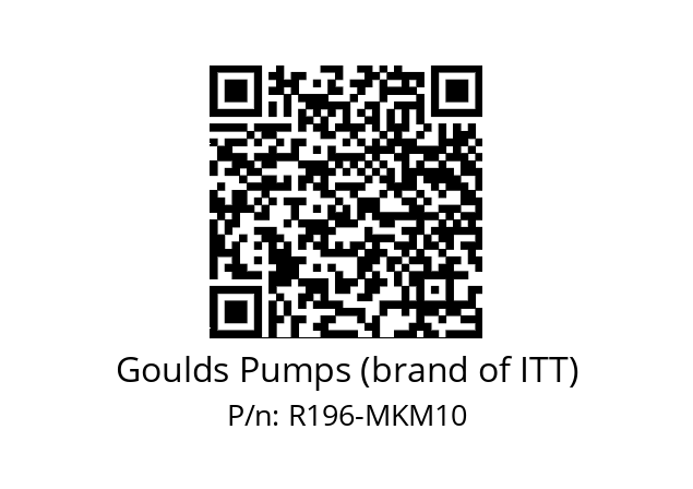   Goulds Pumps (brand of ITT) R196-MKM10