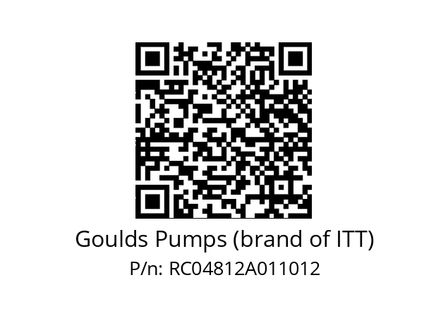   Goulds Pumps (brand of ITT) RC04812A011012