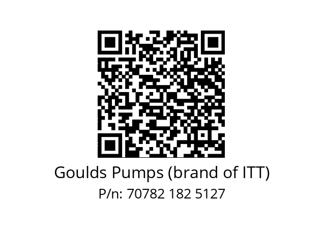   Goulds Pumps (brand of ITT) 70782 182 5127