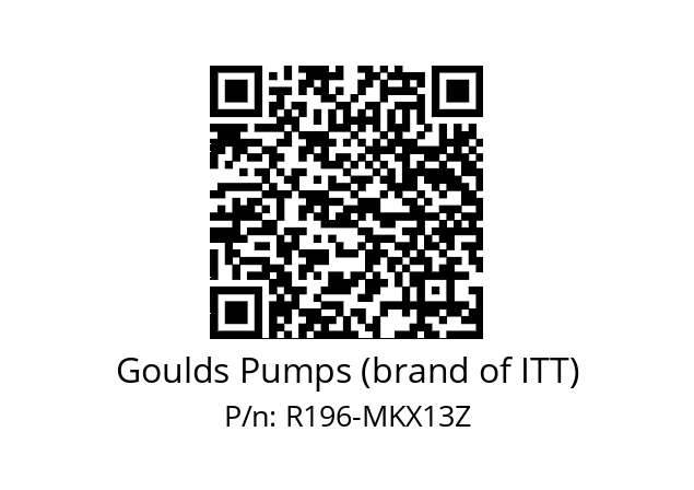   Goulds Pumps (brand of ITT) R196-MKX13Z