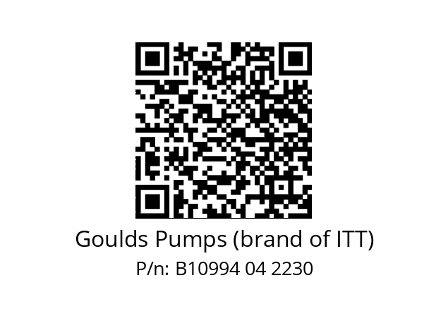   Goulds Pumps (brand of ITT) B10994 04 2230