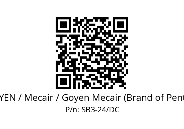   GOYEN / Mecair / Goyen Mecair (Brand of Pentair) SB3-24/DC