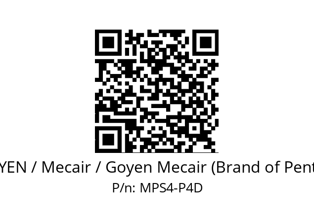   GOYEN / Mecair / Goyen Mecair (Brand of Pentair) MPS4-P4D