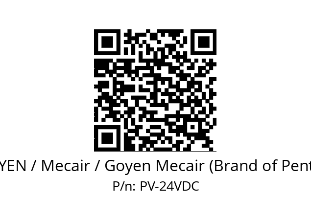   GOYEN / Mecair / Goyen Mecair (Brand of Pentair) PV-24VDC