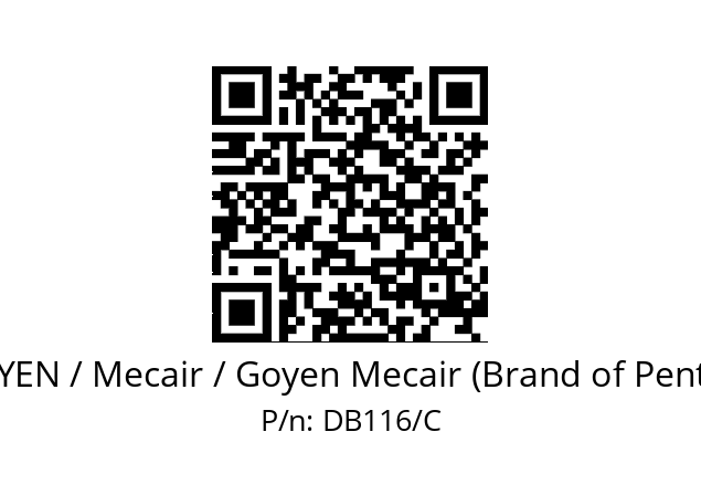   GOYEN / Mecair / Goyen Mecair (Brand of Pentair) DB116/C