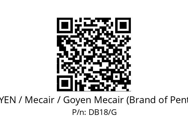   GOYEN / Mecair / Goyen Mecair (Brand of Pentair) DB18/G