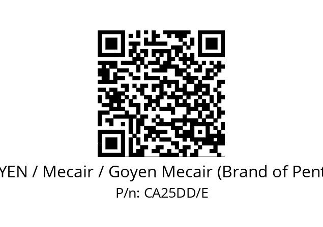   GOYEN / Mecair / Goyen Mecair (Brand of Pentair) CA25DD/E